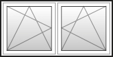 Double-sashed window with post