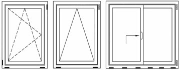 Příklady vypodložení okenního rámu klínky nebo pevnými podložkami